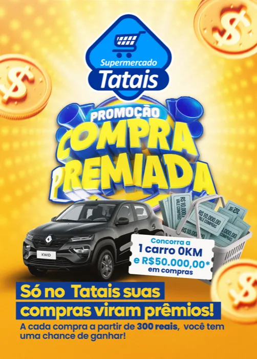 Flyer da Promoção Compra Premiada, versão 1 de 2